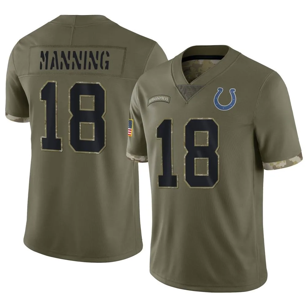 Youth Indianapolis Colts Peyton Manning Nike 2022 Salute To Service Limited Olive Jersey Youth Indianapolis Colts Peyton Manning Nike 2022 Salute To Service Limited Olive Jersey