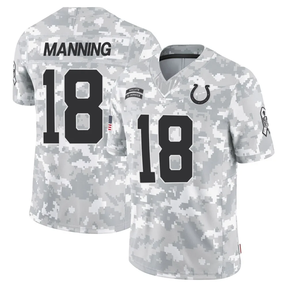 Youth Indianapolis Colts Peyton Manning Nike 2024 Salute to Service Limited Arctic Camo Jersey Youth Indianapolis Colts Peyton Manning Nike 2024 Salute to Service Limited Arctic Camo Jersey