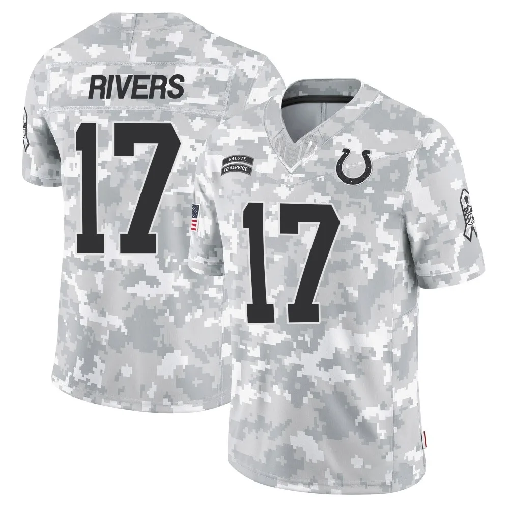 Men's Indianapolis Colts Philip Rivers Nike 2024 Salute to Service Limited Arctic Camo Jersey Men's Indianapolis Colts Philip Rivers Nike 2024 Salute to Service Limited Arctic Camo Jersey
