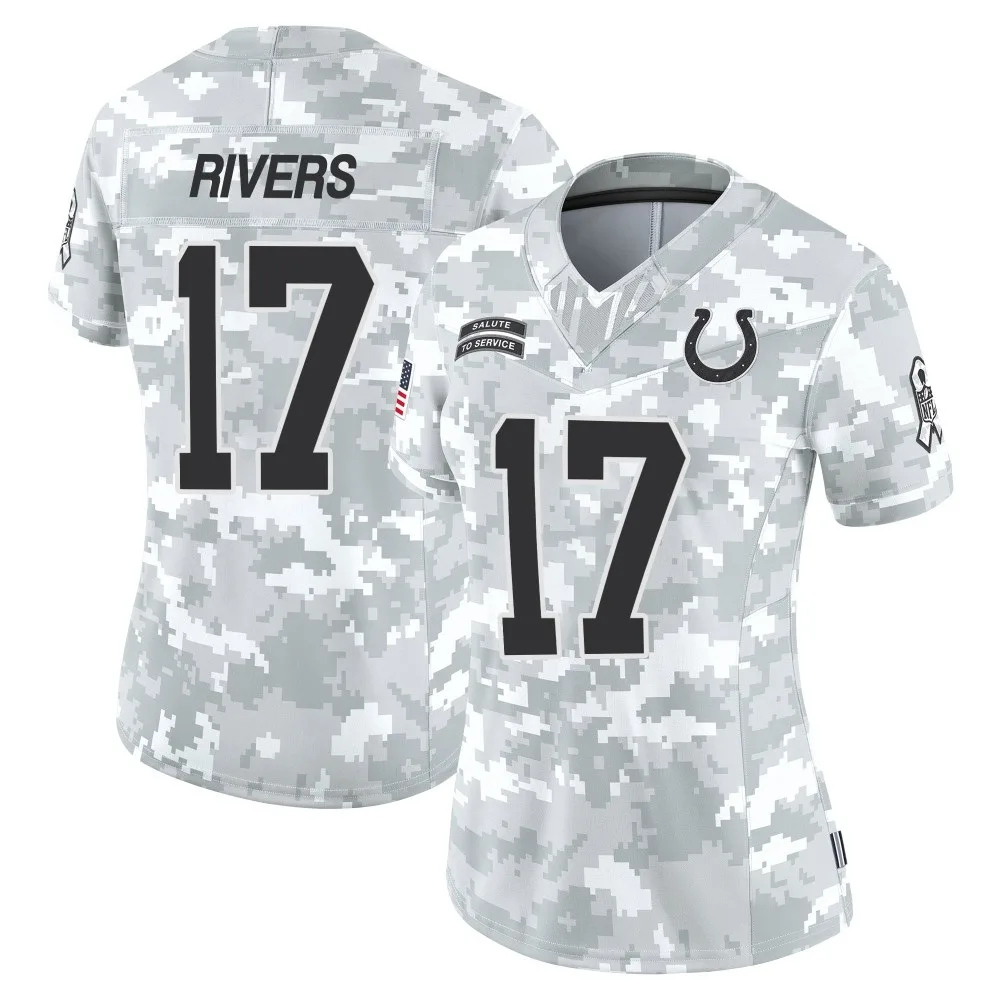 Women's Indianapolis Colts Philip Rivers Nike 2024 Salute to Service Limited Arctic Camo Jersey Women's Indianapolis Colts Philip Rivers Nike 2024 Salute to Service Limited Arctic Camo Jersey
