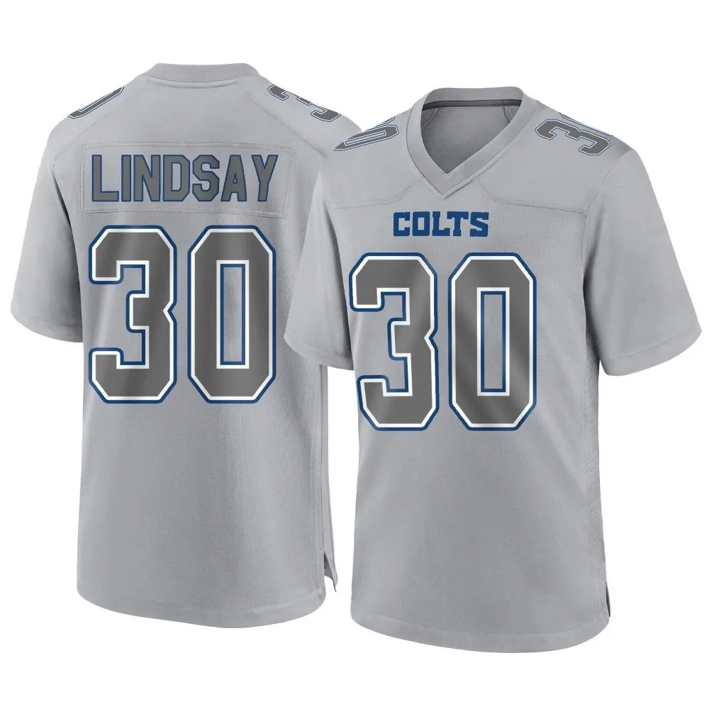Men's Indianapolis Colts Phillip Lindsay Nike Atmosphere Fashion Game Gray Jersey Men's Indianapolis Colts Phillip Lindsay Nike Atmosphere Fashion Game Gray Jersey