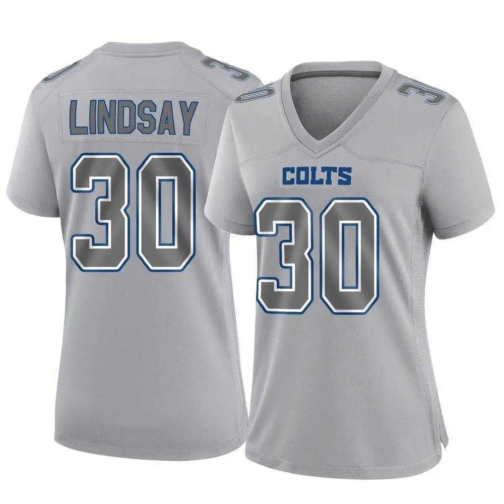 Women's Indianapolis Colts Phillip Lindsay Nike Atmosphere Fashion Game Gray Jersey Women's Indianapolis Colts Phillip Lindsay Nike Atmosphere Fashion Game Gray Jersey