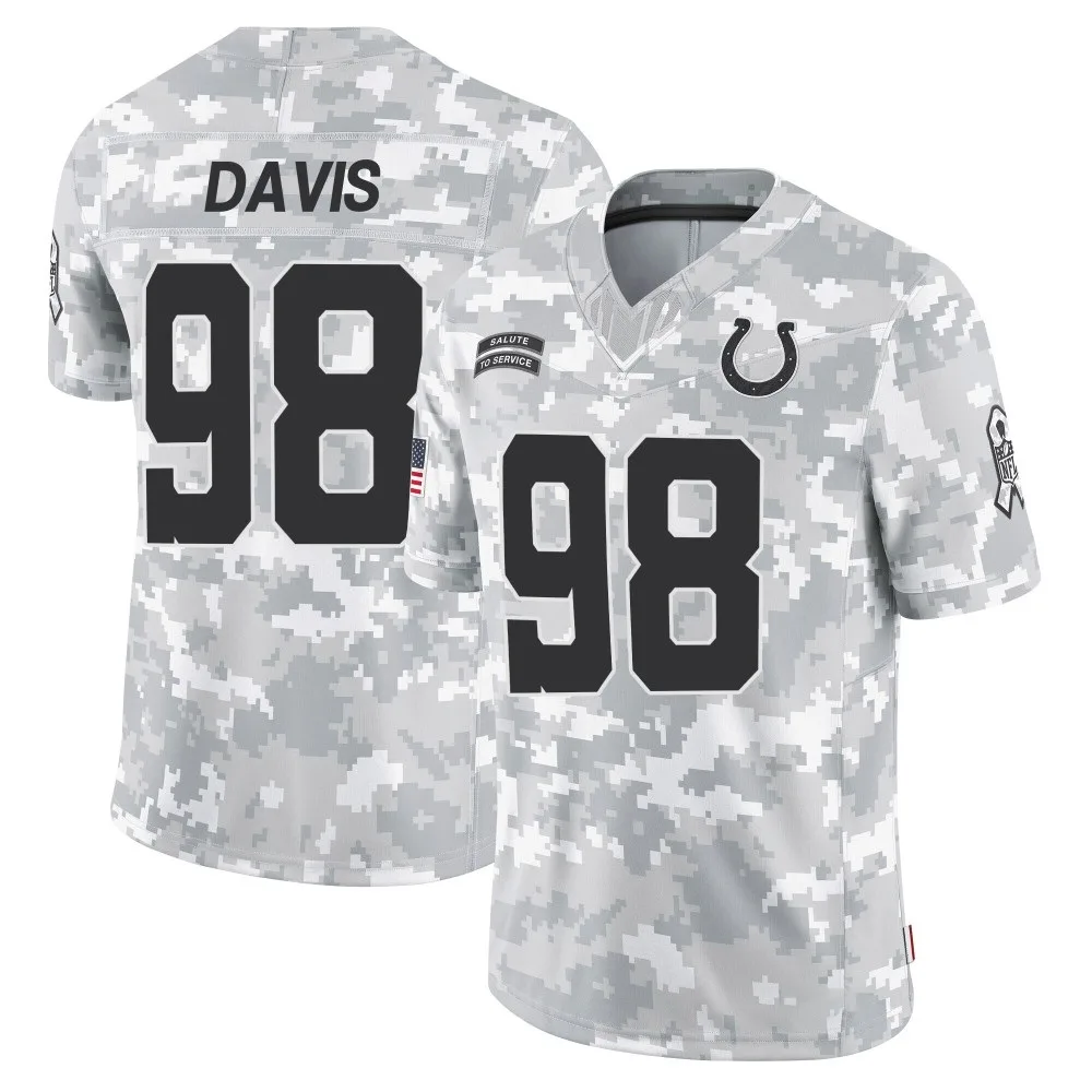 Men's Indianapolis Colts Raekwon Davis Nike 2024 Salute to Service Limited Arctic Camo Jersey Men's Indianapolis Colts Raekwon Davis Nike 2024 Salute to Service Limited Arctic Camo Jersey