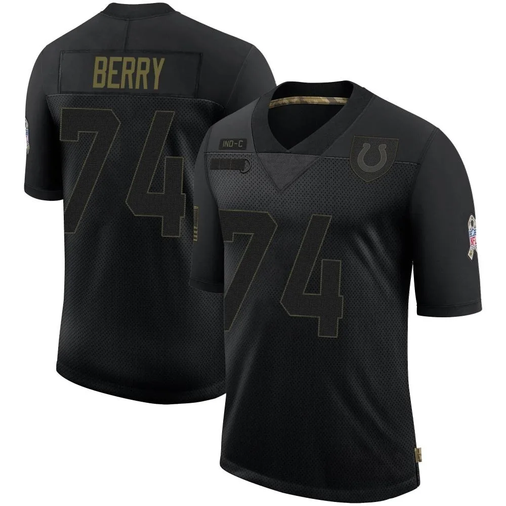 Men's Indianapolis Colts Rashod Berry Nike 2020 Salute To Service Limited Black Jersey Men's Indianapolis Colts Rashod Berry Nike 2020 Salute To Service Limited Black Jersey