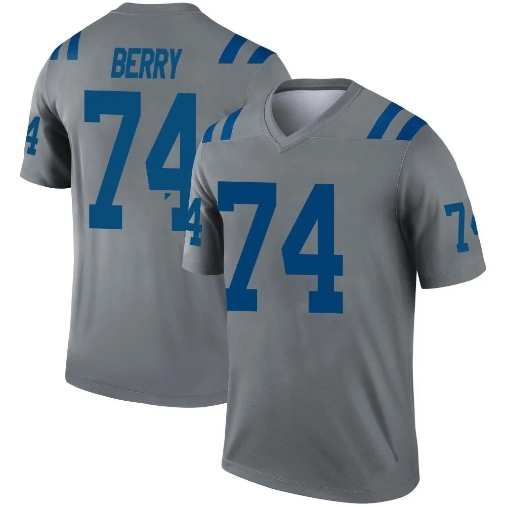 Men's Indianapolis Colts Rashod Berry Nike Inverted Legend Gray Jersey Men's Indianapolis Colts Rashod Berry Nike Inverted Legend Gray Jersey