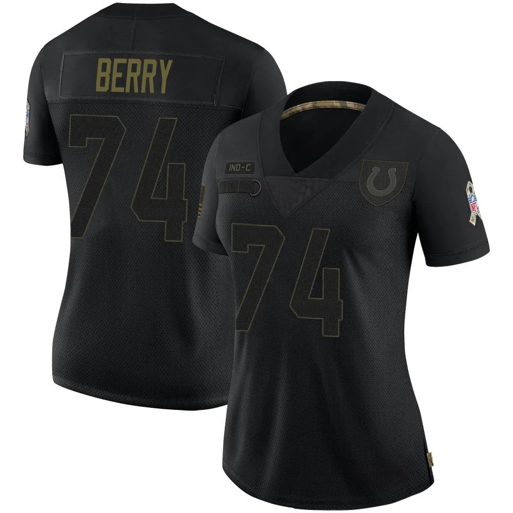 Women's Indianapolis Colts Rashod Berry Nike 2020 Salute To Service Limited Black Jersey Women's Indianapolis Colts Rashod Berry Nike 2020 Salute To Service Limited Black Jersey