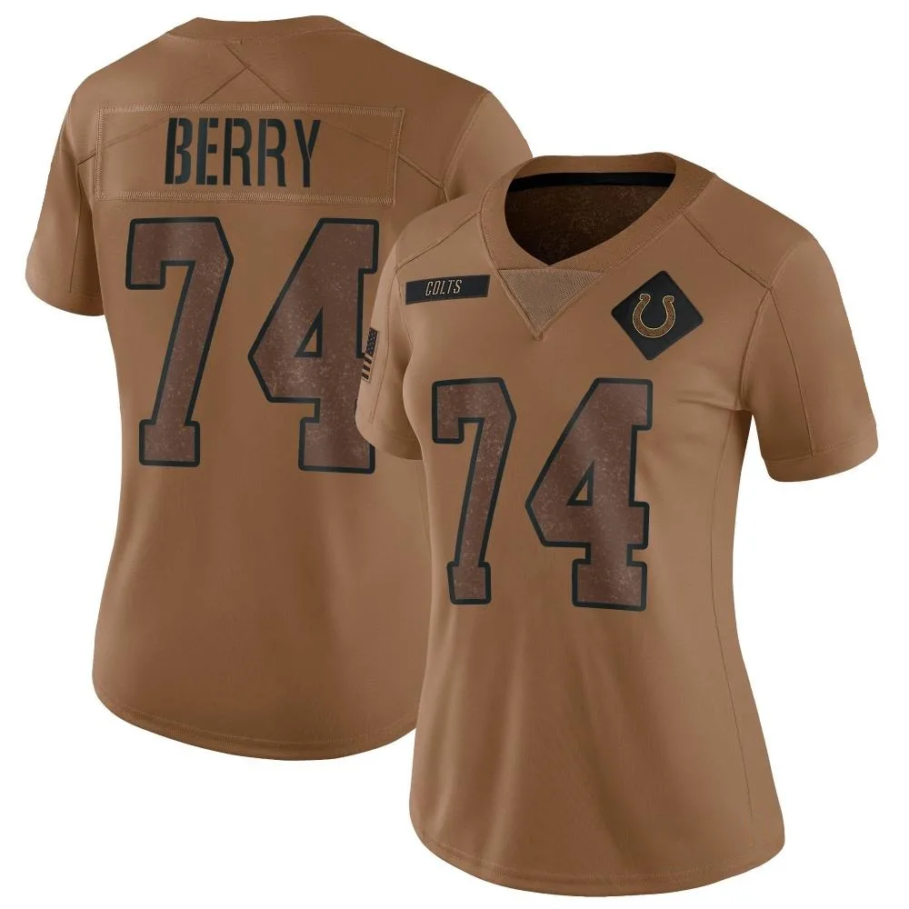 Women's Indianapolis Colts Rashod Berry Nike 2023 Salute To Service Limited Brown Jersey Women's Indianapolis Colts Rashod Berry Nike 2023 Salute To Service Limited Brown Jersey