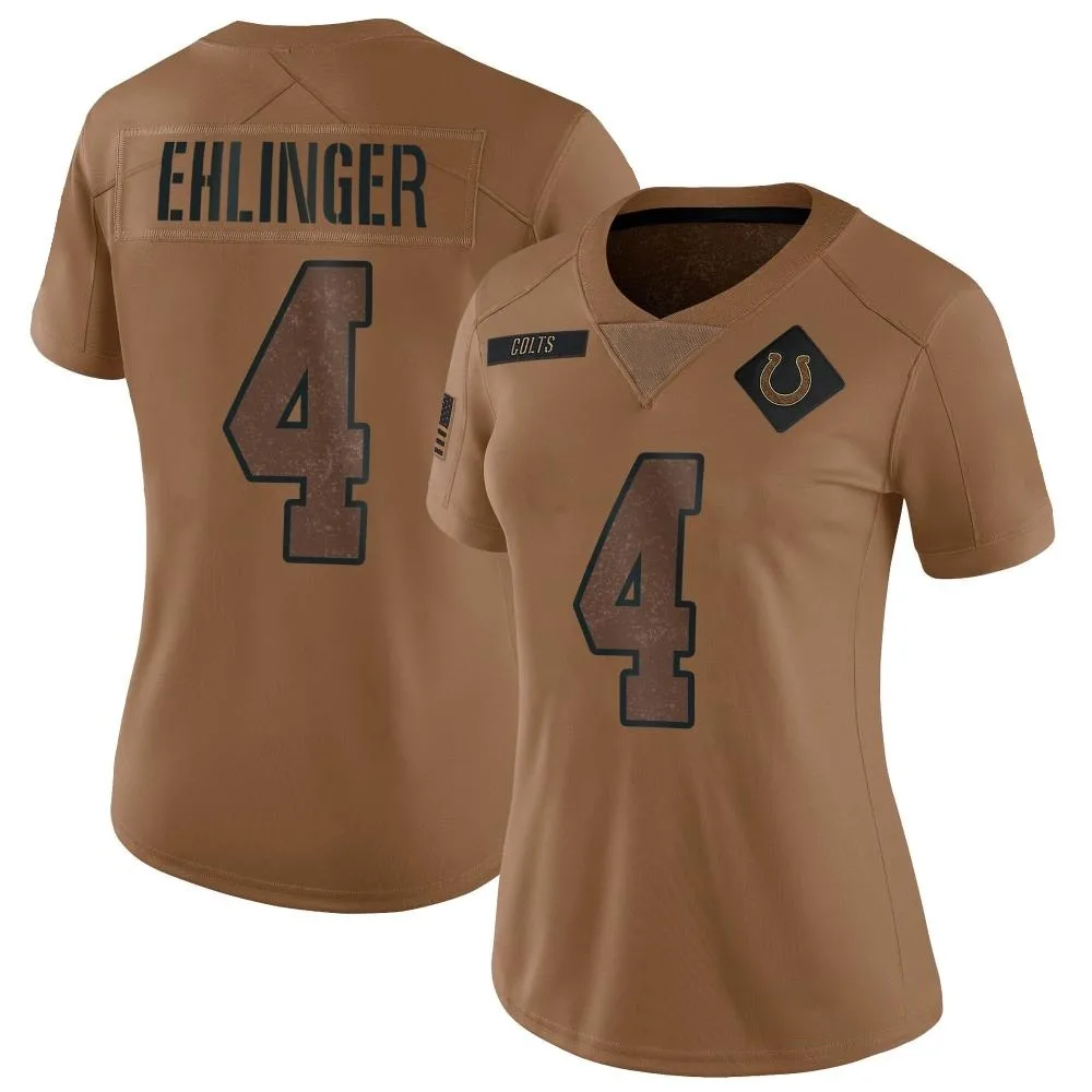 Women's Indianapolis Colts Sam Ehlinger Nike 2023 Salute To Service Limited Brown Jersey Women's Indianapolis Colts Sam Ehlinger Nike 2023 Salute To Service Limited Brown Jersey