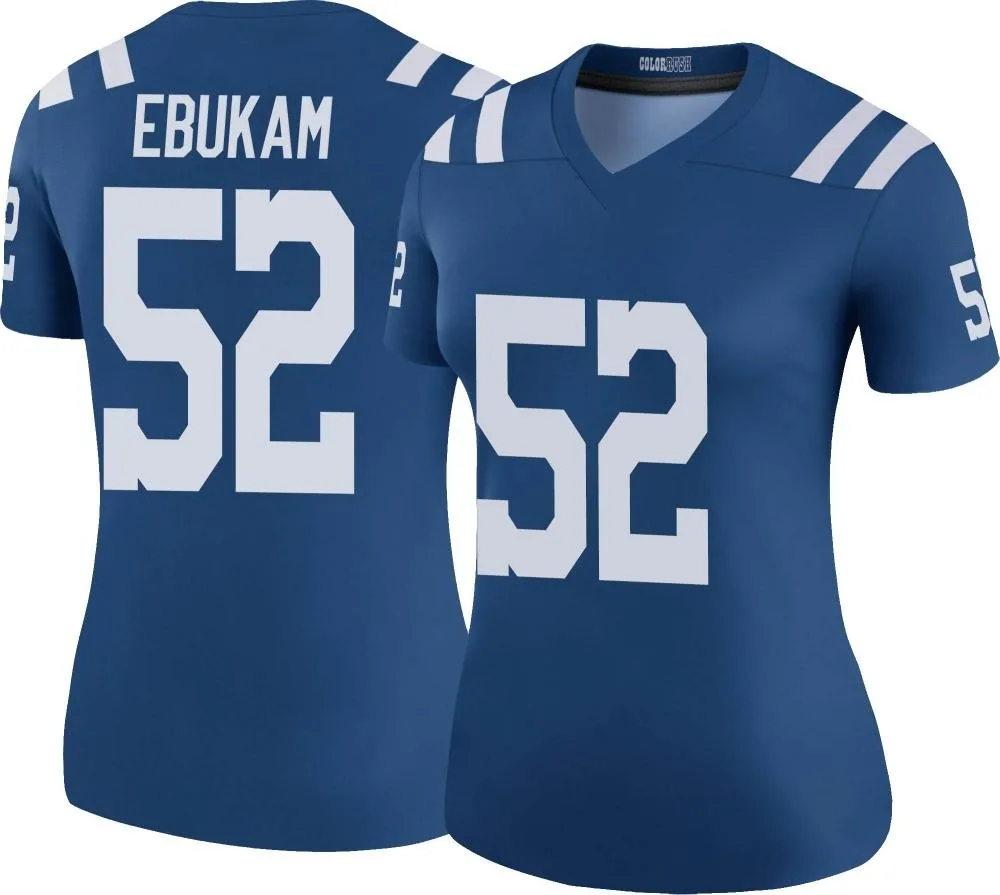 Women's Indianapolis Colts Samson Ebukam Nike Color Rush Legend Royal Jersey Women's Indianapolis Colts Samson Ebukam Nike Color Rush Legend Royal Jersey