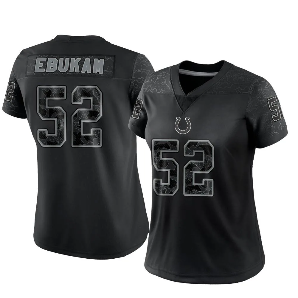 Women's Indianapolis Colts Samson Ebukam Nike Reflective Limited Black Jersey Women's Indianapolis Colts Samson Ebukam Nike Reflective Limited Black Jersey