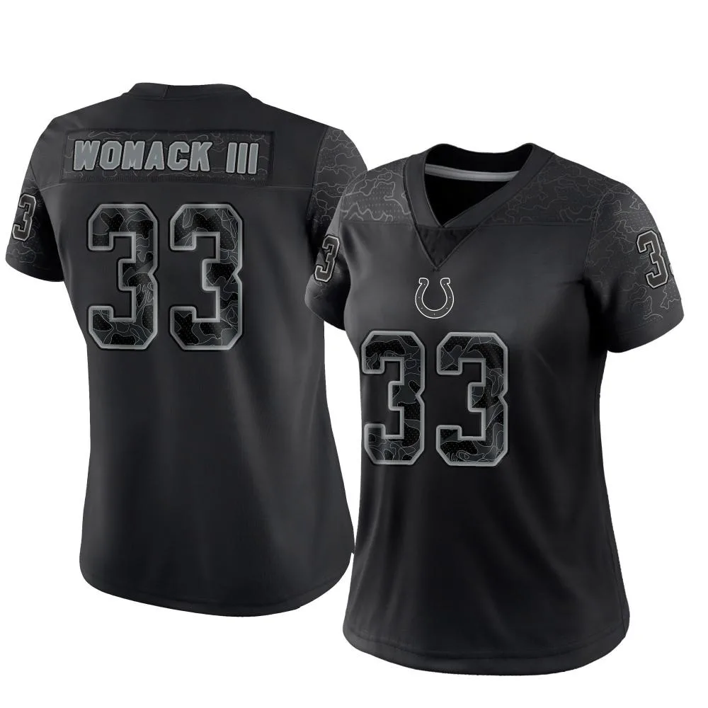 Women's Indianapolis Colts Samuel Womack Iii Nike Reflective Limited Black Jersey Women's Indianapolis Colts Samuel Womack Iii Nike Reflective Limited Black Jersey