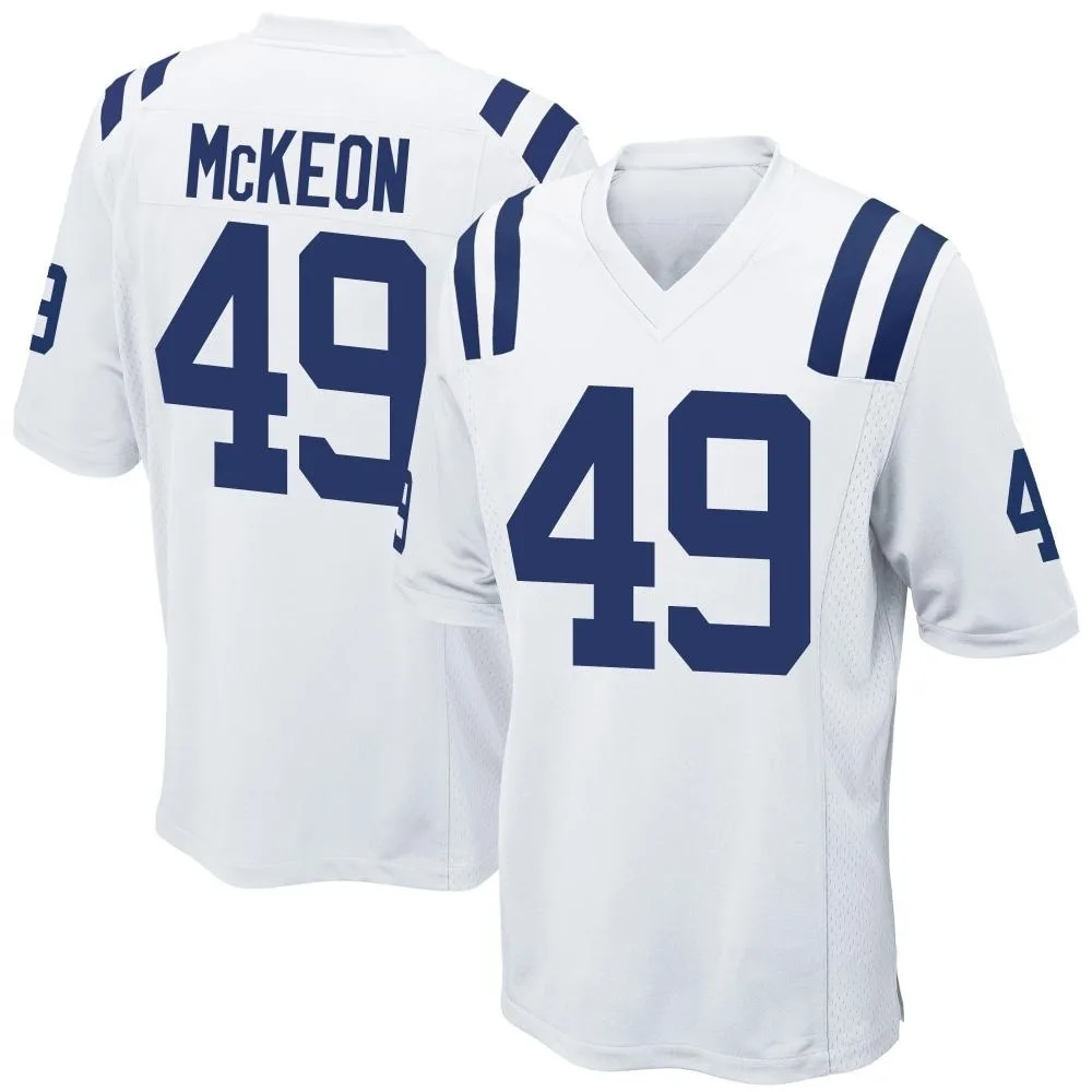 Men's Indianapolis Colts Sean Mckeon Nike Game White Jersey Men's Indianapolis Colts Sean Mckeon Nike Game White Jersey