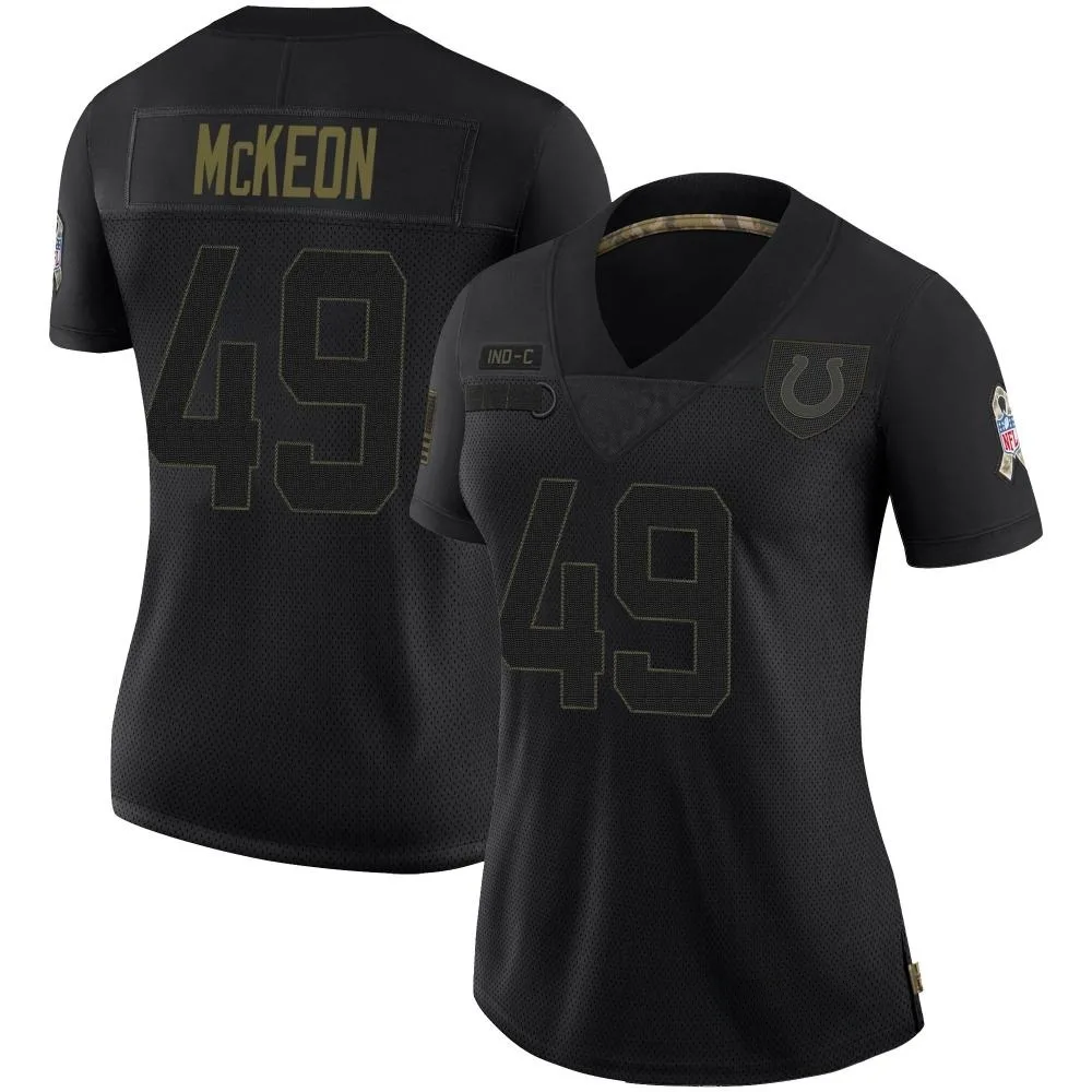 Women's Indianapolis Colts Sean Mckeon Nike 2020 Salute To Service Limited Black Jersey Women's Indianapolis Colts Sean Mckeon Nike 2020 Salute To Service Limited Black Jersey