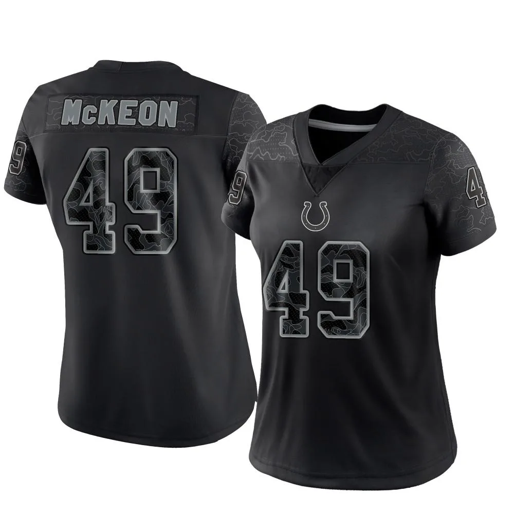 Women's Indianapolis Colts Sean Mckeon Nike Reflective Limited Black Jersey Women's Indianapolis Colts Sean Mckeon Nike Reflective Limited Black Jersey