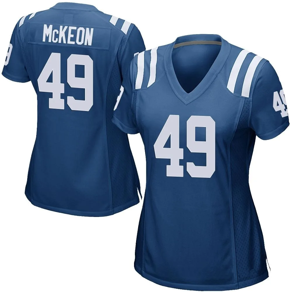 Women's Indianapolis Colts Sean Mckeon Nike Team Color Game Royal Blue Jersey Women's Indianapolis Colts Sean Mckeon Nike Team Color Game Royal Blue Jersey