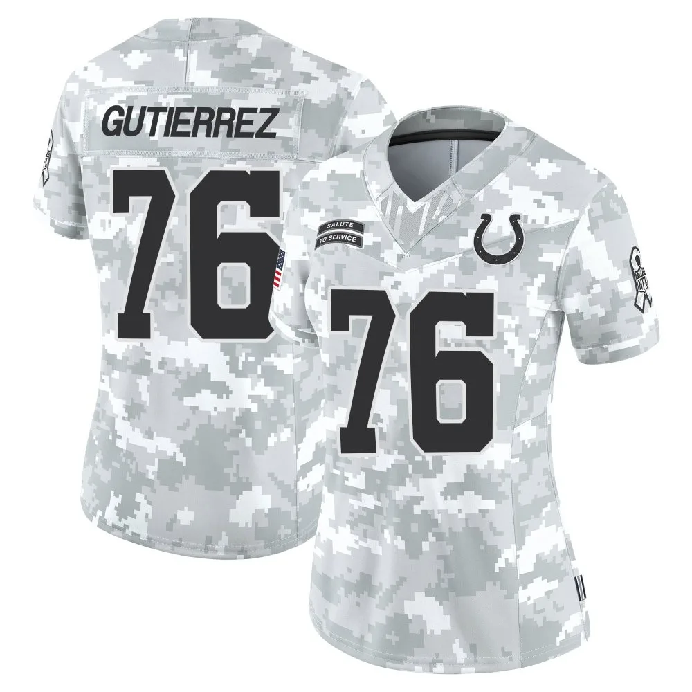Women's Indianapolis Colts Sebastian Gutierrez Nike 2024 Salute to Service Limited Arctic Camo Jersey Women's Indianapolis Colts Sebastian Gutierrez Nike 2024 Salute to Service Limited Arctic Camo Jersey