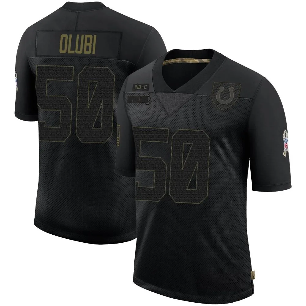 Men's Indianapolis Colts Segun Olubi Nike 2020 Salute To Service Limited Black Jersey Men's Indianapolis Colts Segun Olubi Nike 2020 Salute To Service Limited Black Jersey