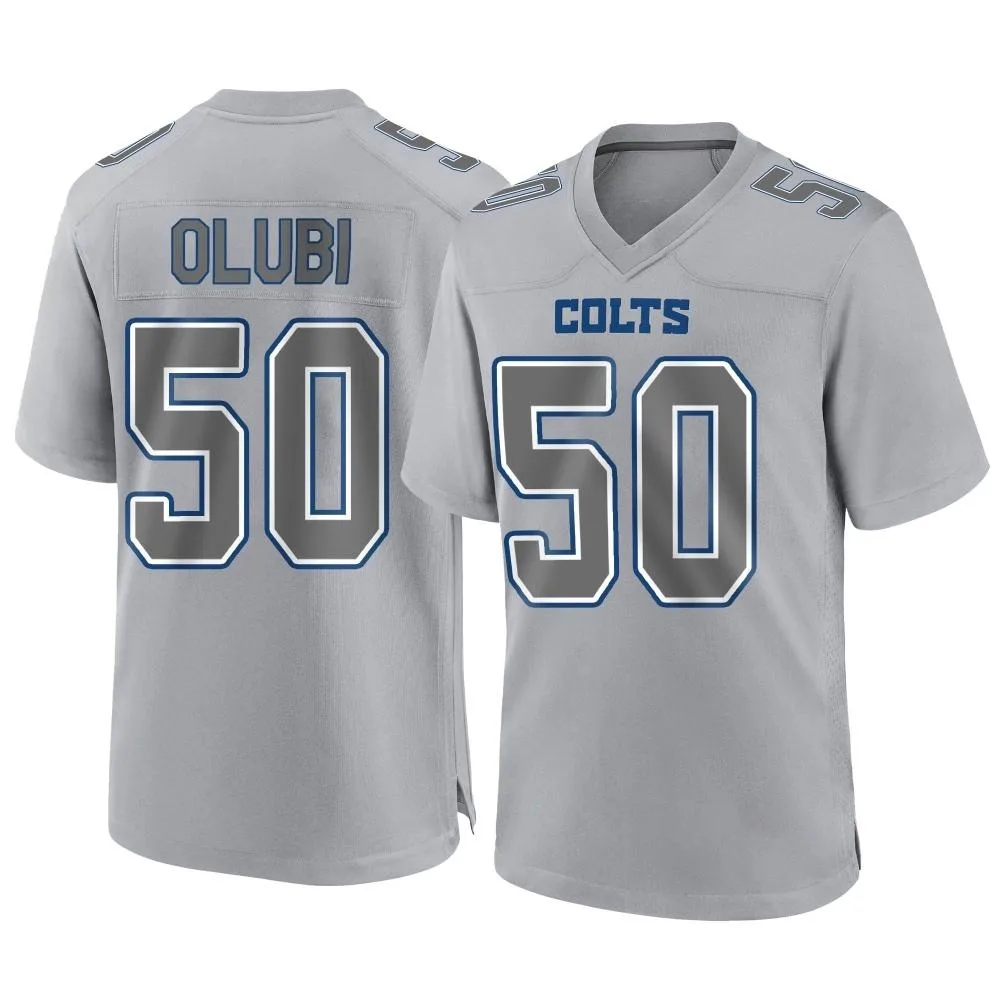 Men's Indianapolis Colts Segun Olubi Nike Atmosphere Fashion Game Gray Jersey Men's Indianapolis Colts Segun Olubi Nike Atmosphere Fashion Game Gray Jersey