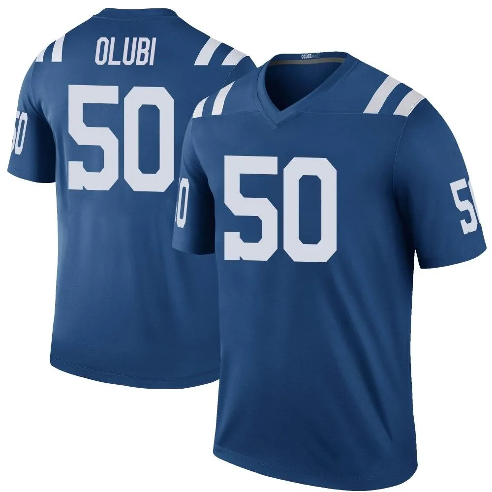 Men's Indianapolis Colts Segun Olubi Nike Color Rush Legend Royal Jersey Men's Indianapolis Colts Segun Olubi Nike Color Rush Legend Royal Jersey
