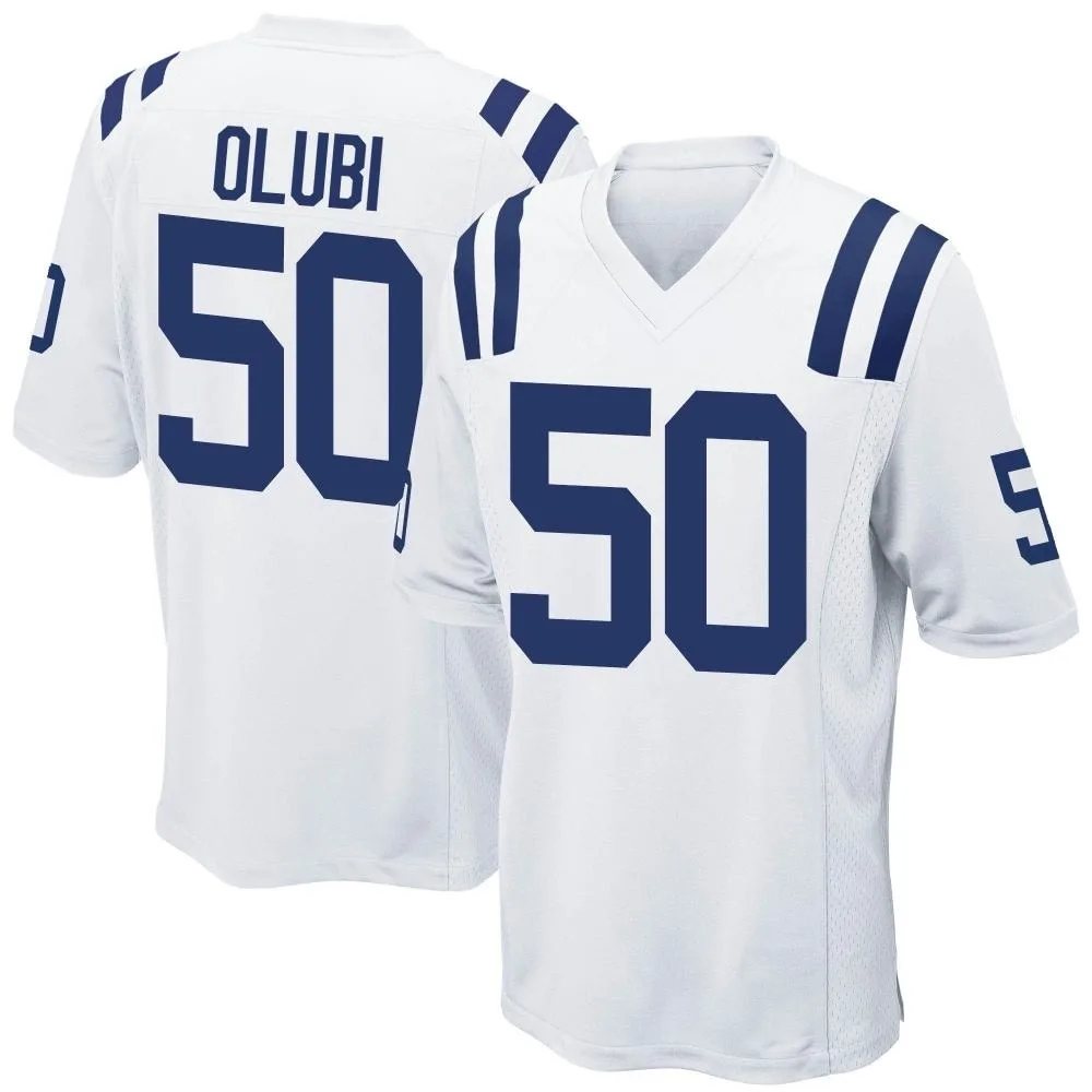 Men's Indianapolis Colts Segun Olubi Nike Game White Jersey Men's Indianapolis Colts Segun Olubi Nike Game White Jersey