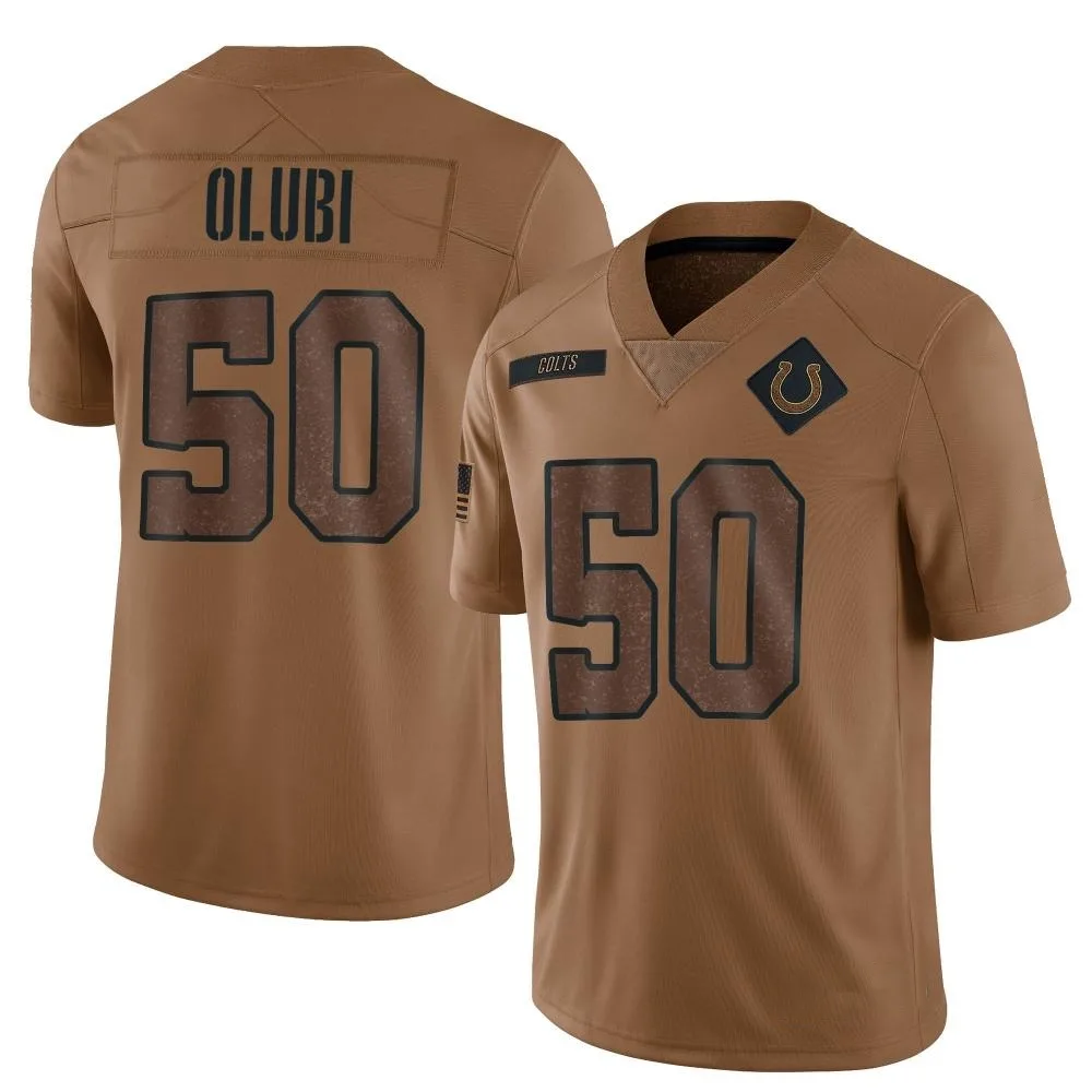 Youth Indianapolis Colts Segun Olubi Nike 2023 Salute To Service Limited Brown Jersey Youth Indianapolis Colts Segun Olubi Nike 2023 Salute To Service Limited Brown Jersey