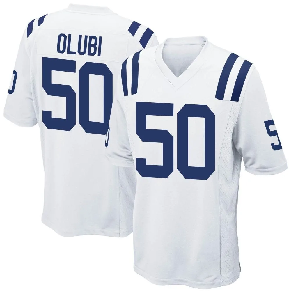 Youth Indianapolis Colts Segun Olubi Nike Game White Jersey Youth Indianapolis Colts Segun Olubi Nike Game White Jersey
