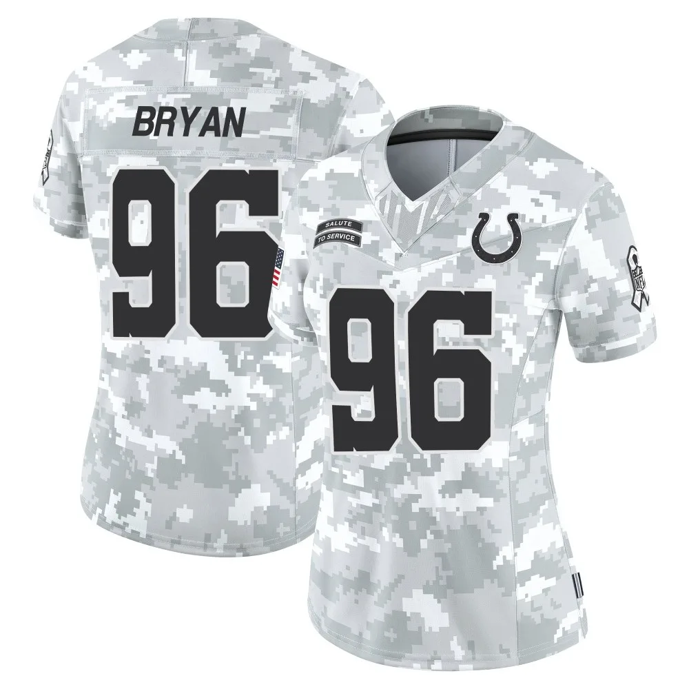 Women's Indianapolis Colts Taven Bryan Nike 2024 Salute to Service Limited Arctic Camo Jersey Women's Indianapolis Colts Taven Bryan Nike 2024 Salute to Service Limited Arctic Camo Jersey