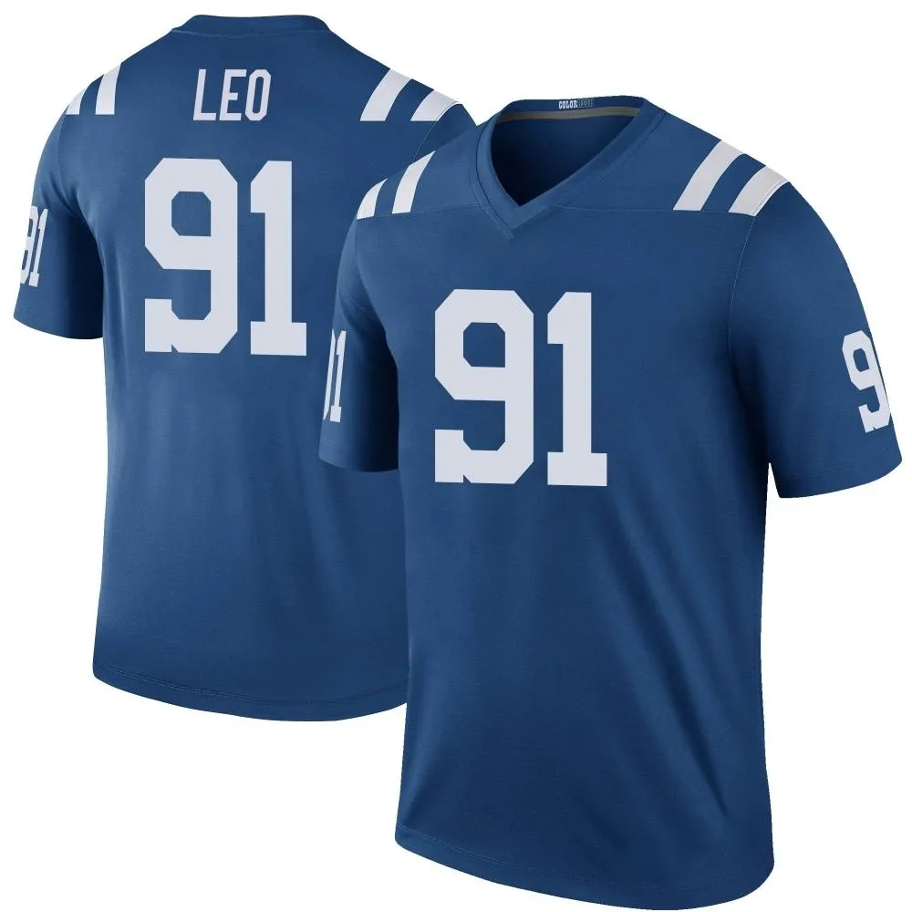 Men's Indianapolis Colts Titus Leo Nike Color Rush Legend Royal Jersey Men's Indianapolis Colts Titus Leo Nike Color Rush Legend Royal Jersey