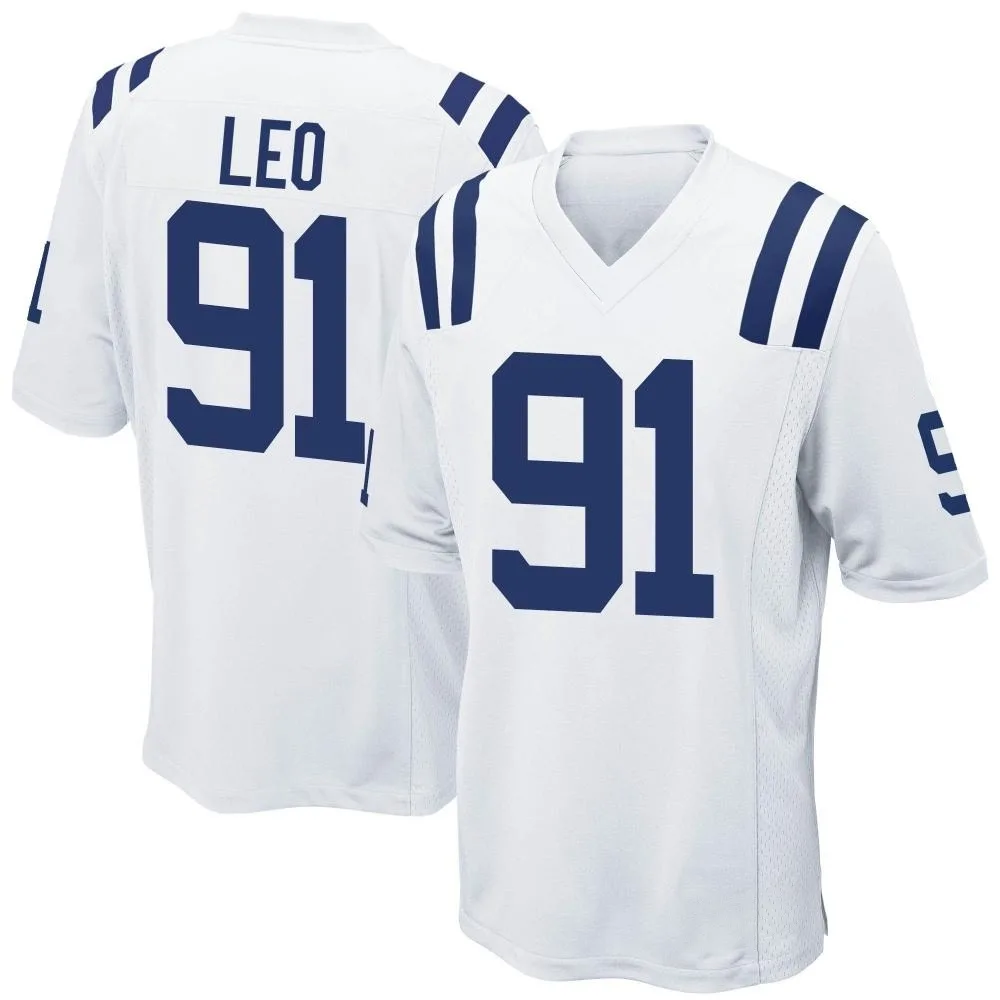 Men's Indianapolis Colts Titus Leo Nike Game White Jersey Men's Indianapolis Colts Titus Leo Nike Game White Jersey