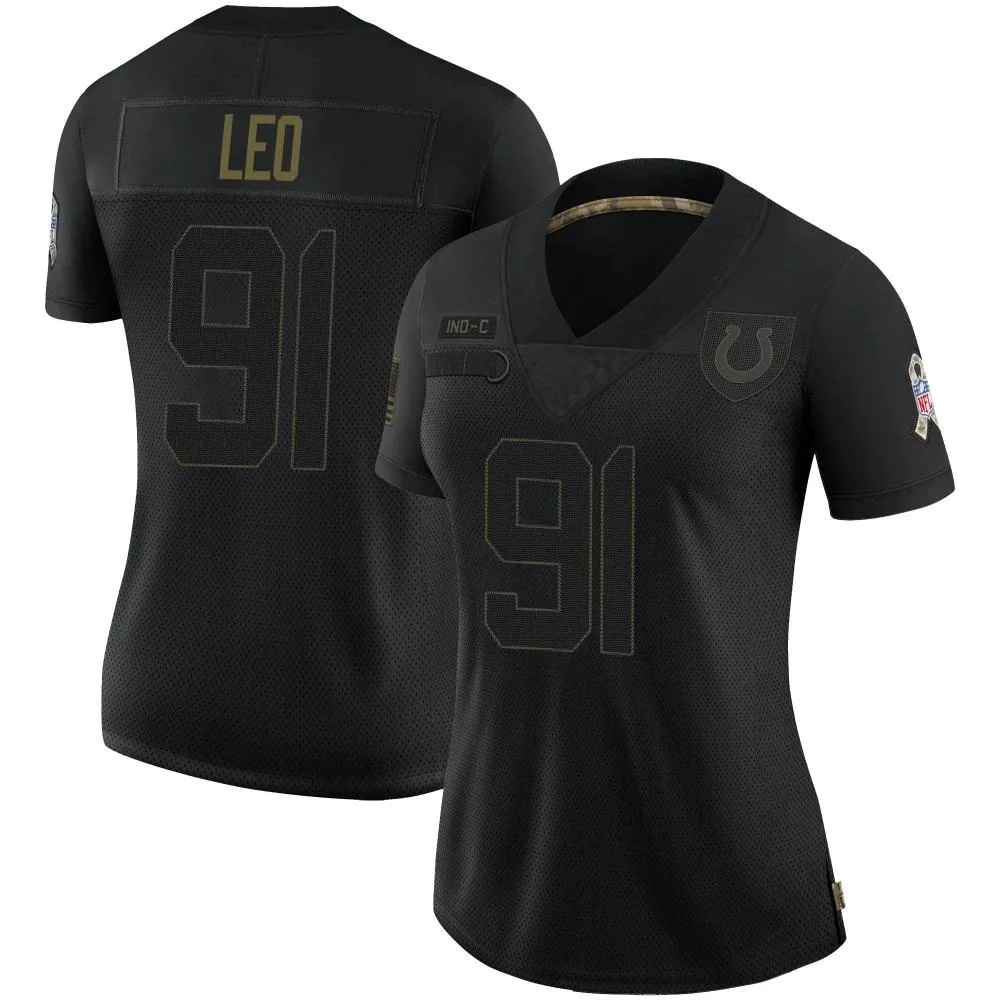 Women's Indianapolis Colts Titus Leo Nike 2020 Salute To Service Limited Black Jersey Women's Indianapolis Colts Titus Leo Nike 2020 Salute To Service Limited Black Jersey