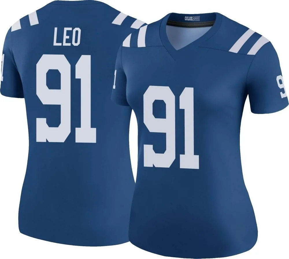 Women's Indianapolis Colts Titus Leo Nike Color Rush Legend Royal Jersey Women's Indianapolis Colts Titus Leo Nike Color Rush Legend Royal Jersey