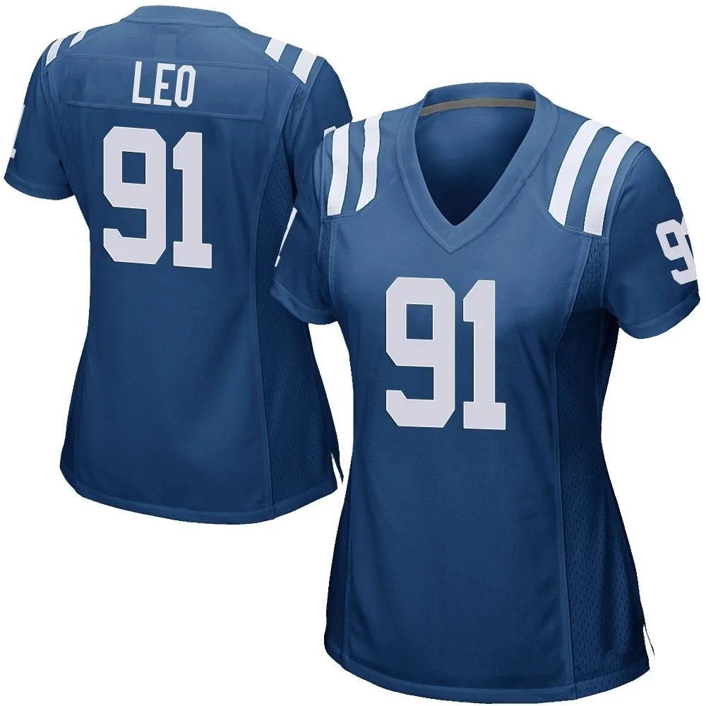 Women's Indianapolis Colts Titus Leo Nike Team Color Game Royal Blue Jersey Women's Indianapolis Colts Titus Leo Nike Team Color Game Royal Blue Jersey