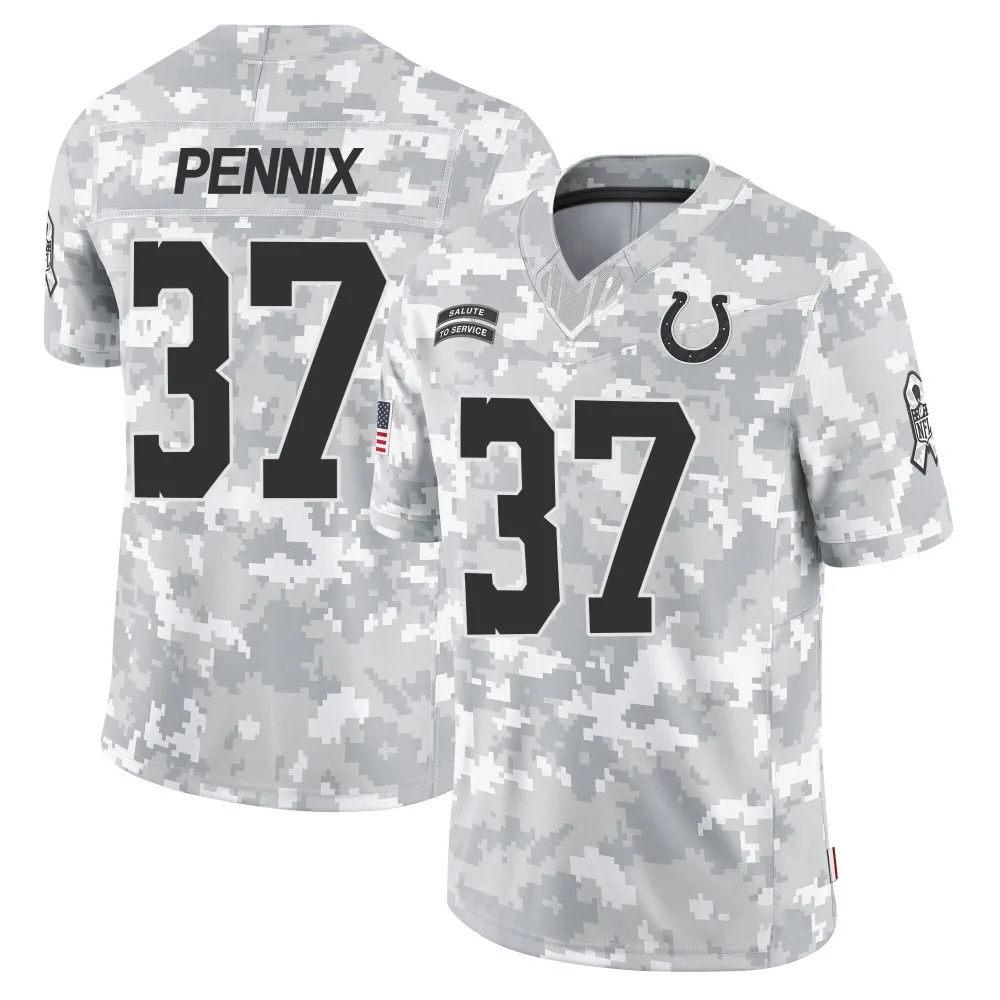 Men's Indianapolis Colts Trent Pennix Nike 2024 Salute to Service Limited Arctic Camo Jersey Men's Indianapolis Colts Trent Pennix Nike 2024 Salute to Service Limited Arctic Camo Jersey