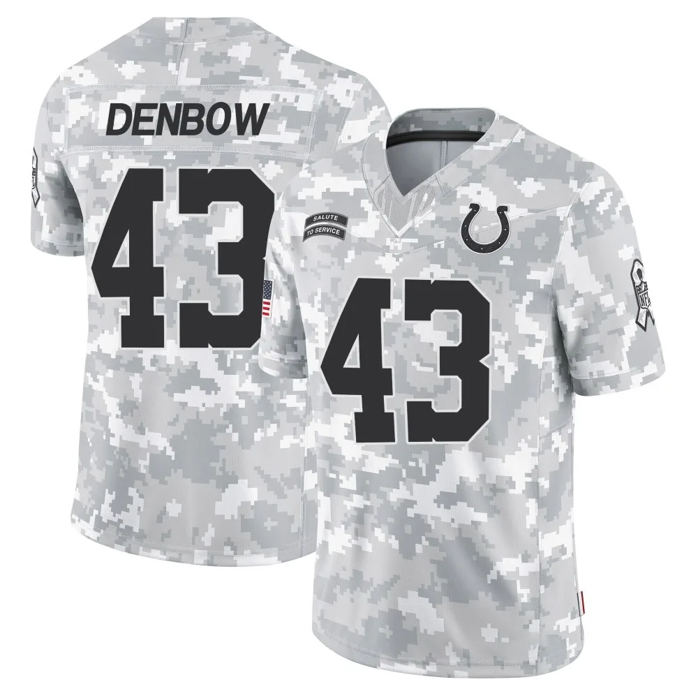 Men's Indianapolis Colts Trevor Denbow Nike 2024 Salute to Service Limited Arctic Camo Jersey Men's Indianapolis Colts Trevor Denbow Nike 2024 Salute to Service Limited Arctic Camo Jersey