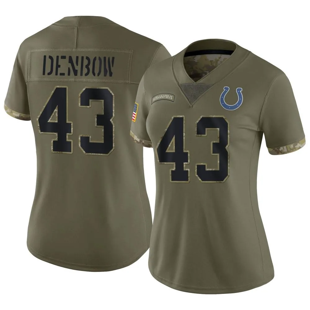 Women's Indianapolis Colts Trevor Denbow Nike 2022 Salute To Service Limited Olive Jersey Women's Indianapolis Colts Trevor Denbow Nike 2022 Salute To Service Limited Olive Jersey