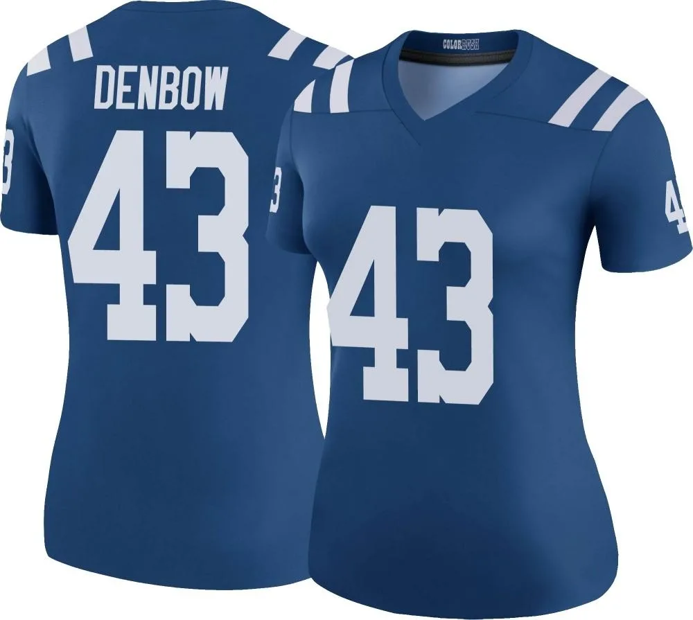 Women's Indianapolis Colts Trevor Denbow Nike Color Rush Legend Royal Jersey Women's Indianapolis Colts Trevor Denbow Nike Color Rush Legend Royal Jersey