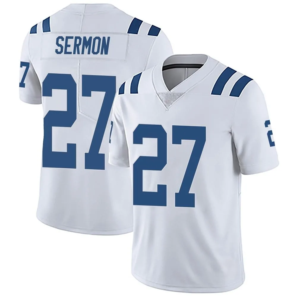 Men's Indianapolis Colts Trey Sermon Nike Vapor Untouchable Limited White Jersey Men's Indianapolis Colts Trey Sermon Nike Vapor Untouchable Limited White Jersey