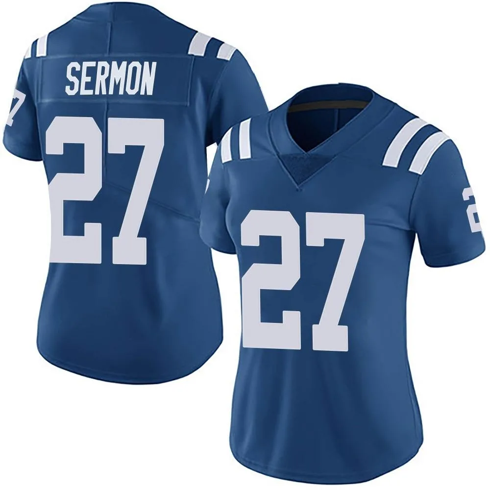 Women's Indianapolis Colts Trey Sermon Nike Team Color Vapor Untouchable Limited Royal Jersey Women's Indianapolis Colts Trey Sermon Nike Team Color Vapor Untouchable Limited Royal Jersey