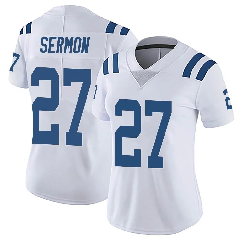 Women's Indianapolis Colts Trey Sermon Nike Vapor Untouchable Limited White Jersey Women's Indianapolis Colts Trey Sermon Nike Vapor Untouchable Limited White Jersey