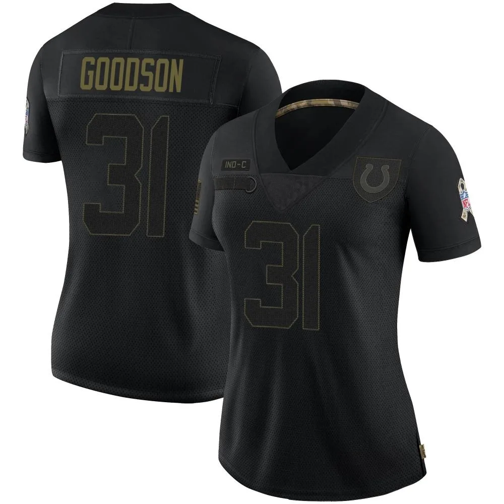 Women's Indianapolis Colts Tyler Goodson Nike 2020 Salute To Service Limited Black Jersey Women's Indianapolis Colts Tyler Goodson Nike 2020 Salute To Service Limited Black Jersey