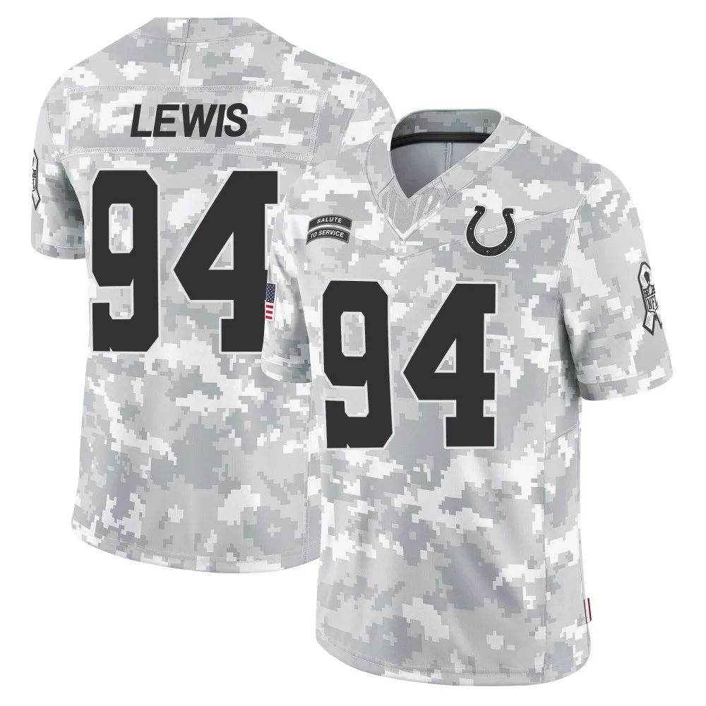 Men's Indianapolis Colts Tyquan Lewis Nike 2024 Salute to Service Limited Arctic Camo Jersey Men's Indianapolis Colts Tyquan Lewis Nike 2024 Salute to Service Limited Arctic Camo Jersey