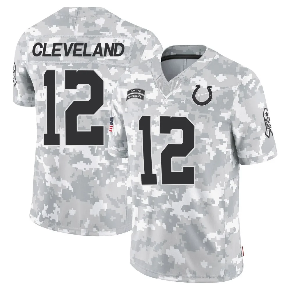 Men's Indianapolis Colts Tyrie Cleveland Nike 2024 Salute to Service Limited Arctic Camo Jersey Men's Indianapolis Colts Tyrie Cleveland Nike 2024 Salute to Service Limited Arctic Camo Jersey