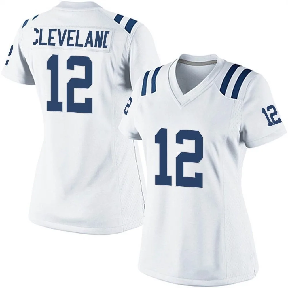 Women's Indianapolis Colts Tyrie Cleveland Nike Game White Jersey Women's Indianapolis Colts Tyrie Cleveland Nike Game White Jersey