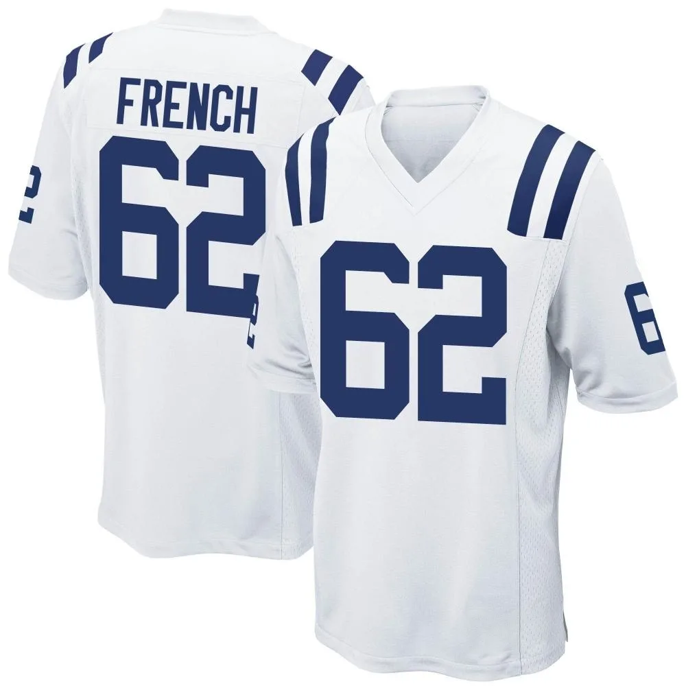 Men's Indianapolis Colts Wesley French Nike Game White Jersey Men's Indianapolis Colts Wesley French Nike Game White Jersey