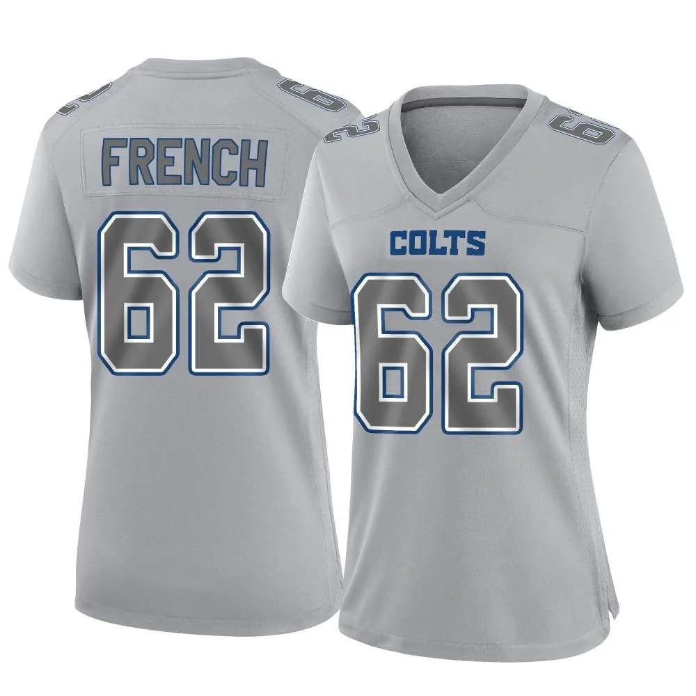 Women's Indianapolis Colts Wesley French Nike Atmosphere Fashion Game Gray Jersey Women's Indianapolis Colts Wesley French Nike Atmosphere Fashion Game Gray Jersey