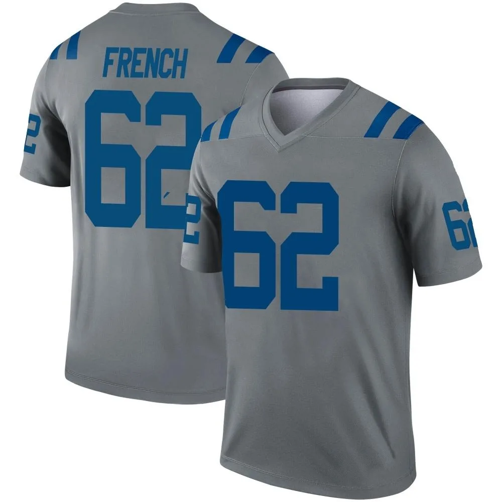 Youth Indianapolis Colts Wesley French Nike Inverted Legend Gray Jersey Youth Indianapolis Colts Wesley French Nike Inverted Legend Gray Jersey