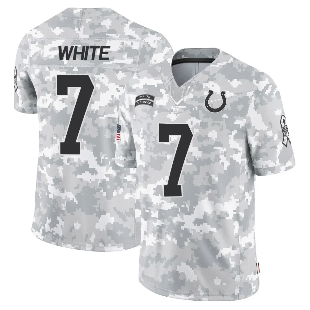 Men's Indianapolis Colts Xavier White Nike 2024 Salute to Service Limited Arctic Camo Jersey Men's Indianapolis Colts Xavier White Nike 2024 Salute to Service Limited Arctic Camo Jersey